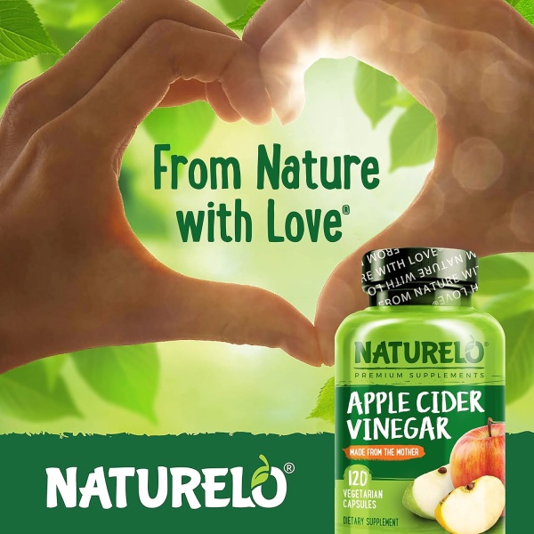 NATURELO, Apple Cider Vinegar, 120 Capsules