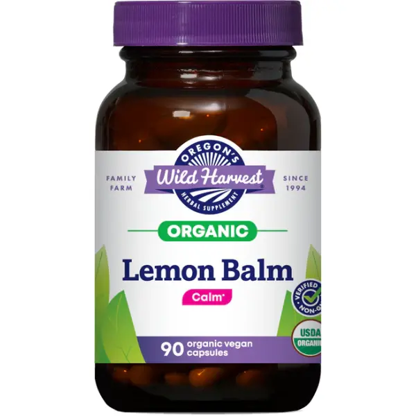 Oregon's Wild Harvest Organic Lemon Balm, 90 Capsules