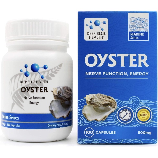 New Zealand Oyster Extract Powder 500mg, 100 Capsules