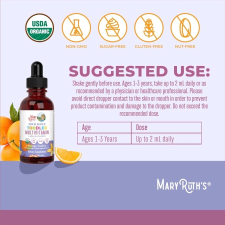 MaryRuth Organics Toddlers Multivitamin, Dose