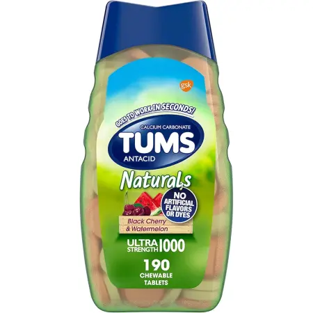 TUMS Naturals Ultra Strength 1000, 190 chewable tablets