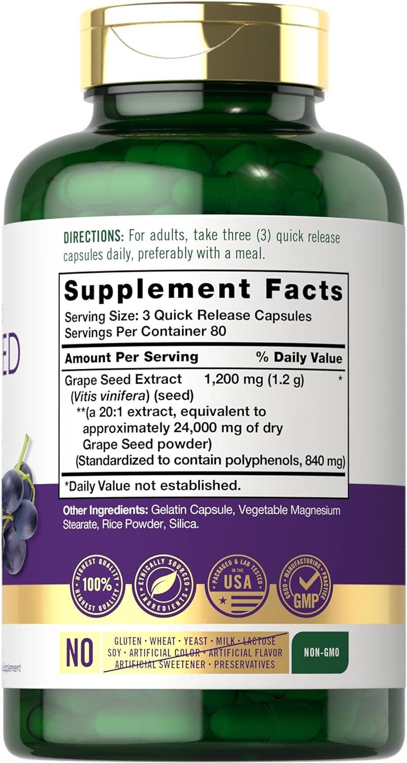 Carlyle Grape Seed Extract 24,000 mg, 240 Capsules Egypt Vitamins