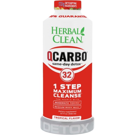 Herbal Clean QCARBO 32 Tropical Flavor, 32 Fl Oz