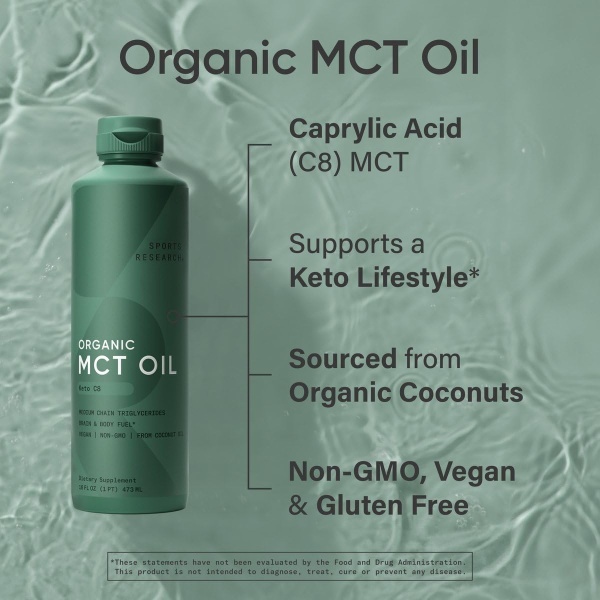 Sports Research Organic MCT Oil, Benefits