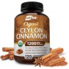 NutriFlair Organic Ceylon Cinnamon 1200mg, 120 Capsules