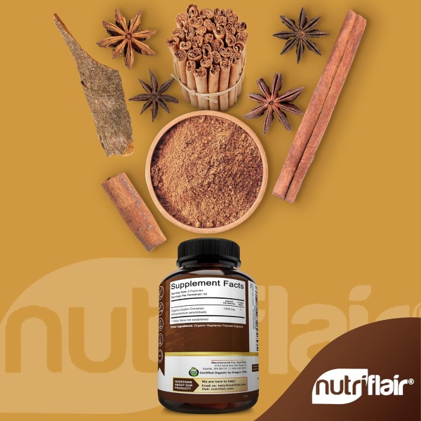 NutriFlair Organic Ceylon Cinnamon 1200mg, Ingredients.