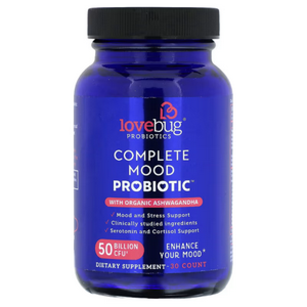 LoveBug Probiotics, Complete Mood Probiotic 50 Billion CFU, 30 Count