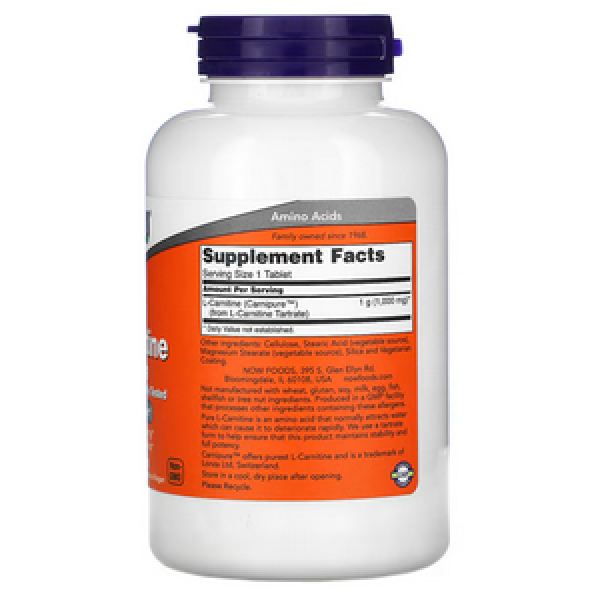 NOW , L-Carnitine 1000 mg, 100 Tablets