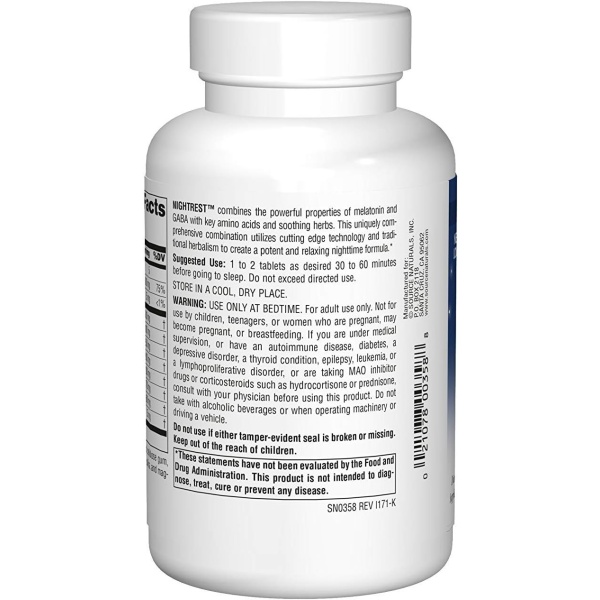Source Naturals Night Rest with Melatonin, 100 Tablets