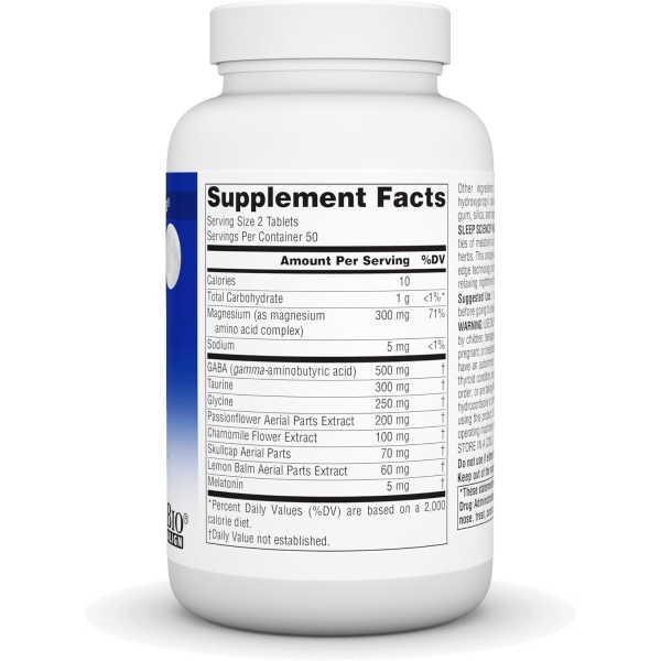 Source Naturals Night Rest with Melatonin, Ingredients