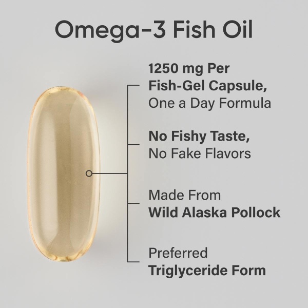 Sports Research Triple Strength Omega 3 Fish Oil 1250 mg, capsule features