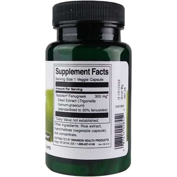 Swanson, Fenugreek Extract 300 mg, Ingredients