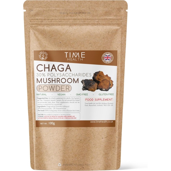 Time Health, Chaga Mushroom Extract - 100g Powder