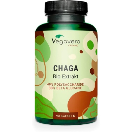 Vegavero Organic Chaga Mushroom Extract, 90 Capsules