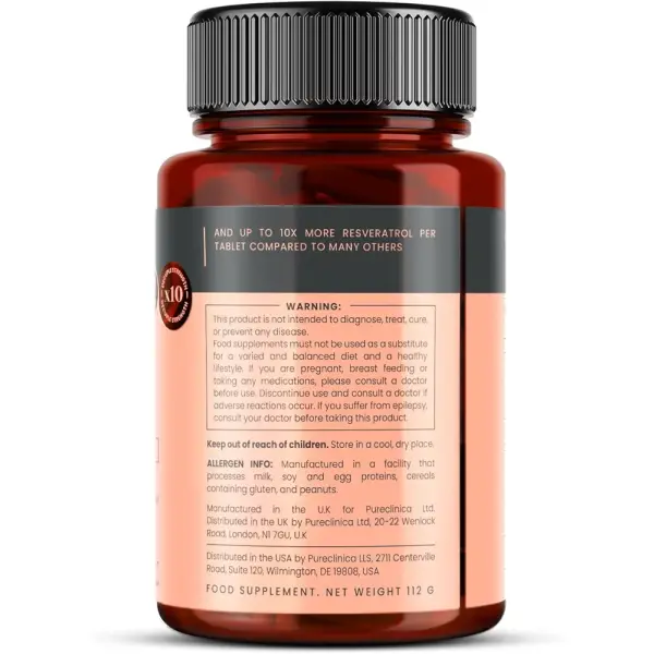 Pureclinica Resveratrol 1000mg | 90 Tablets - Image 3