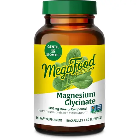 MegaFood Magnesium Glycinate 500mg | 120 Tablets