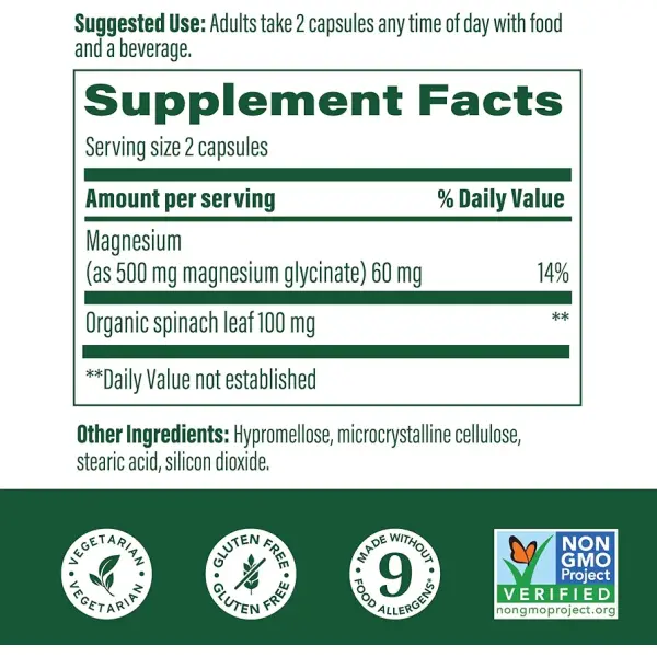 MegaFood Magnesium Glycinate 500mg | 120 Tablets - Image 2
