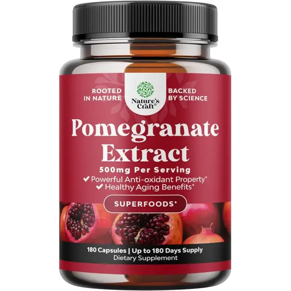 Natures Craft Pomegranate Extract 500 mg 180 Capsules