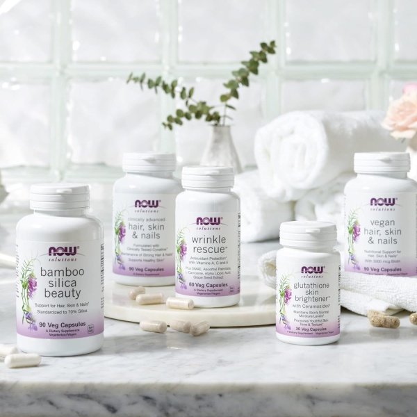 NOW Foods Solutions, Bamboo Silica Beauty | 90 Capsules - Image 3