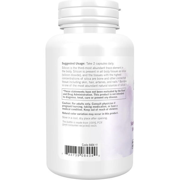 NOW Foods Solutions, Bamboo Silica Beauty | 90 Capsules - Image 5