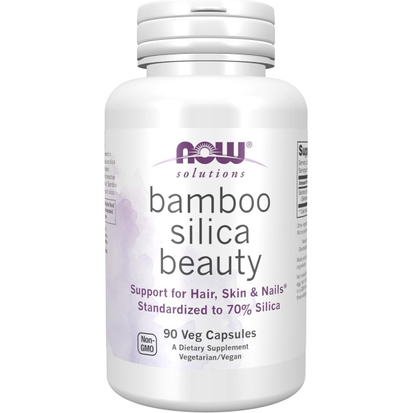 NOW Foods Solutions, Bamboo Silica Beauty | 90 Capsules