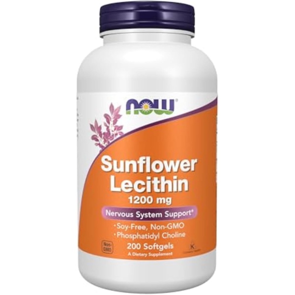 NOW Foods Sunflower Lecithin 1200mg | 200 softgel