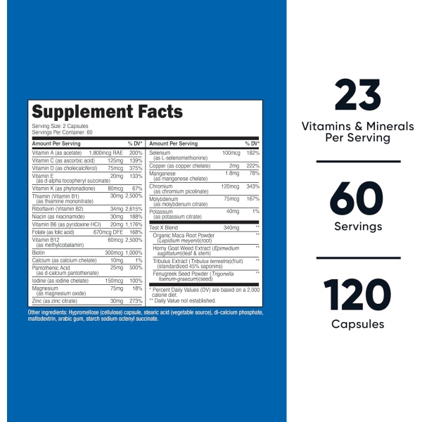 Nutricost Multivitamin for Men | 120 Capsules - Image 5