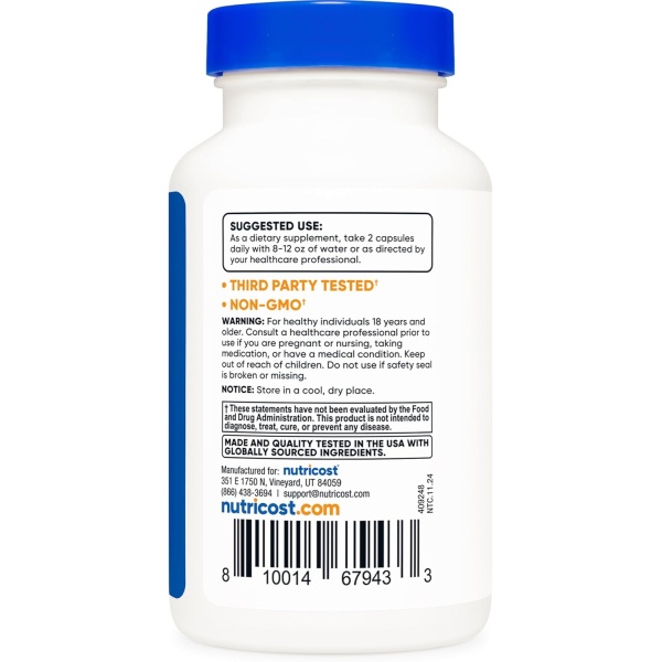 Nutricost Multivitamin for Men | 120 Capsules - Image 3