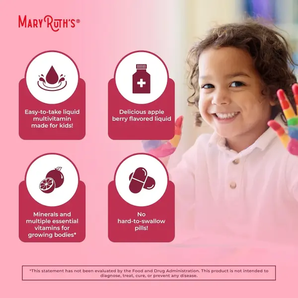 MaryRuth's Kids Liquid Multivitamin | Immune & Cognitive Support | 450 ml - Image 6