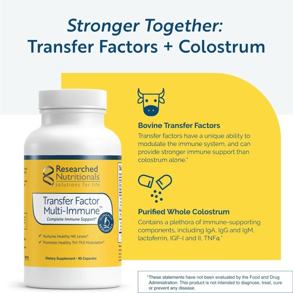 Researched Nutritionals Transfer Factor Multi-Immune | Complete Immune Support | 90 Capsules - Image 4