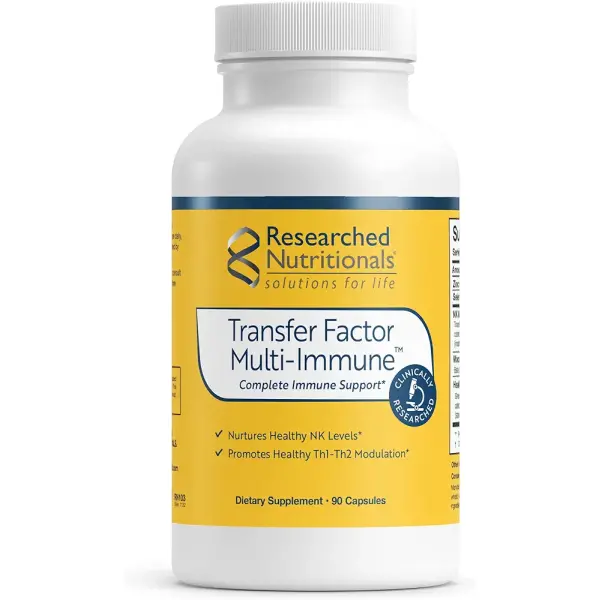 Researched Nutritionals Transfer Factor Multi-Immune | Complete Immune Support | 90 Capsules