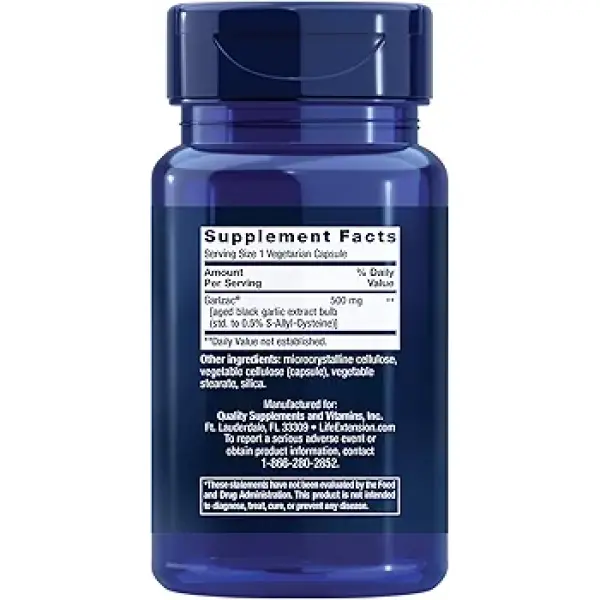 Life Extension Aged Black Garlic | Heart, Blood Pressure & Cholesterol Support | 30 Capsules - Image 3