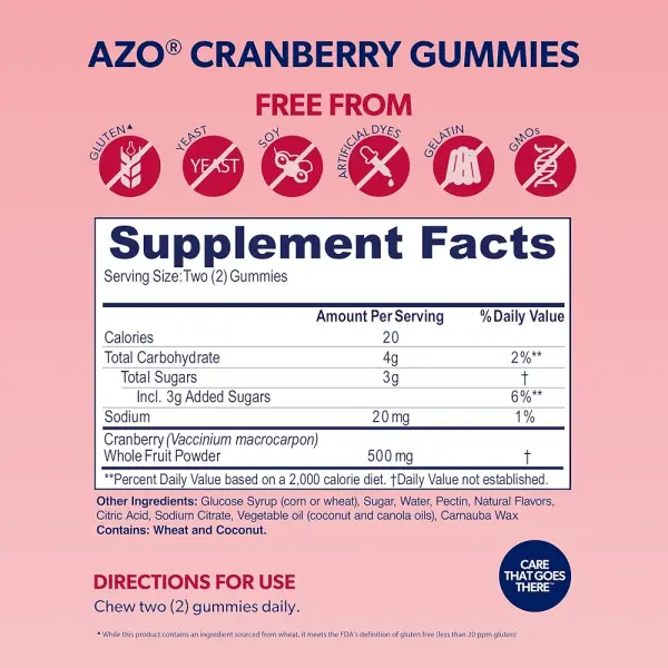 ⁦AZO Cranberry Gummies | Urinary Tract Health | 72 Gummies⁩ - الصورة ⁦5⁩