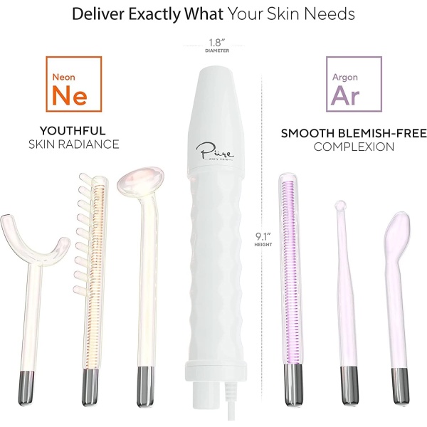 Pure Daily Care NuDerma Professional – Skin Therapy Wand with 6 Neon & Argon Wands - Image 6