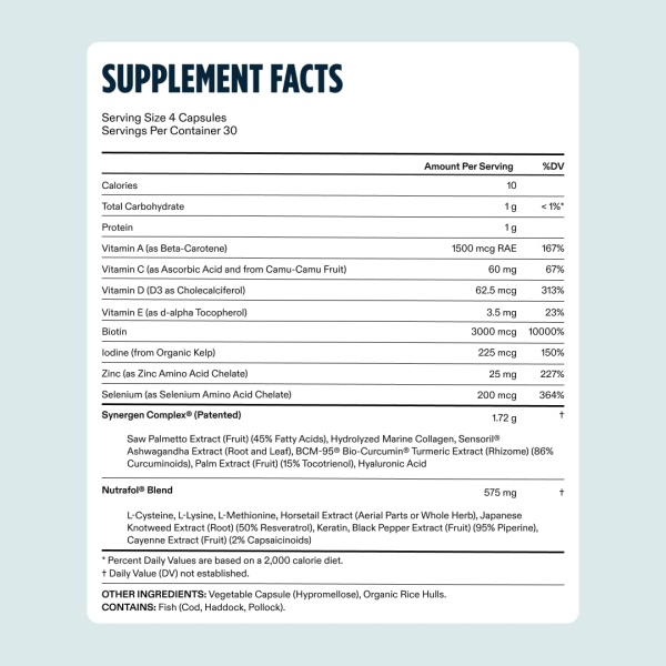 Nutrafol Men's Hair Growth Supplements, Clinically Tested for Visibly Thicker Hair and Scalp Coverage, Dermatologist Recommended - 1 Month Supply - Image 3