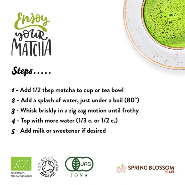 ⁦Organic Japanese Matcha Green Tea Powder – Ceremonial Grade from Uji, Kyoto 80g (40g Tin + 40g Refill)⁩ - الصورة ⁦8⁩