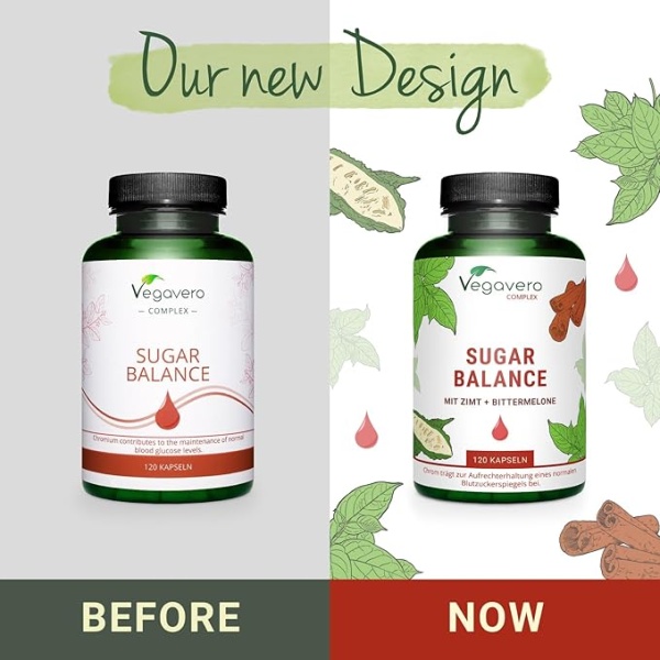 Vegavero Sugar Balance Complex | Blood Glucose Metabolism | 120 Vegan Capsules - Image 2