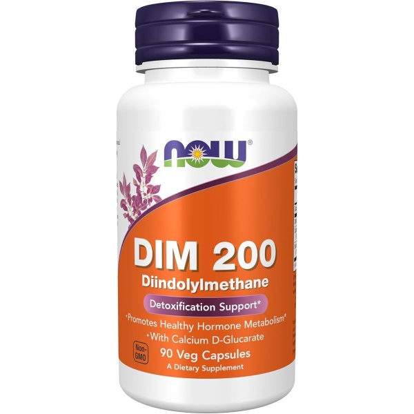 NOW, (Diindolylmethane) DIM 200 with Calcium D-Glucarate |90 Veg Capsules