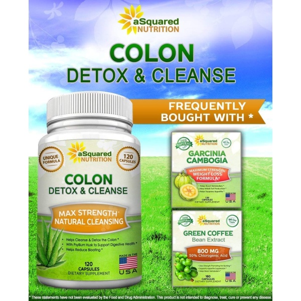 aSquared Nutrition Colon Cleanse | Supports weight management & Detox | 120 Capsules - Image 2