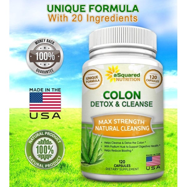 aSquared Nutrition Colon Cleanse | Supports weight management & Detox | 120 Capsules - Image 3