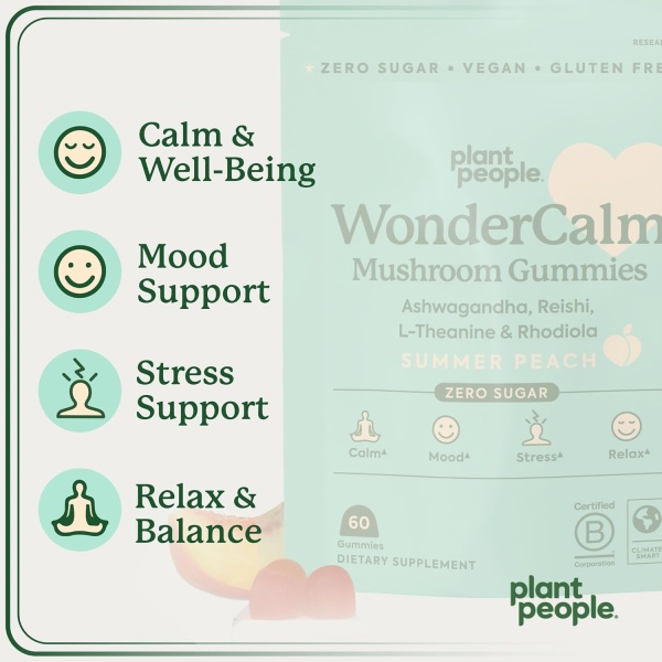 Plant People | WonderCalm Ashwagandha Gummies | 60 Gummies - Image 2
