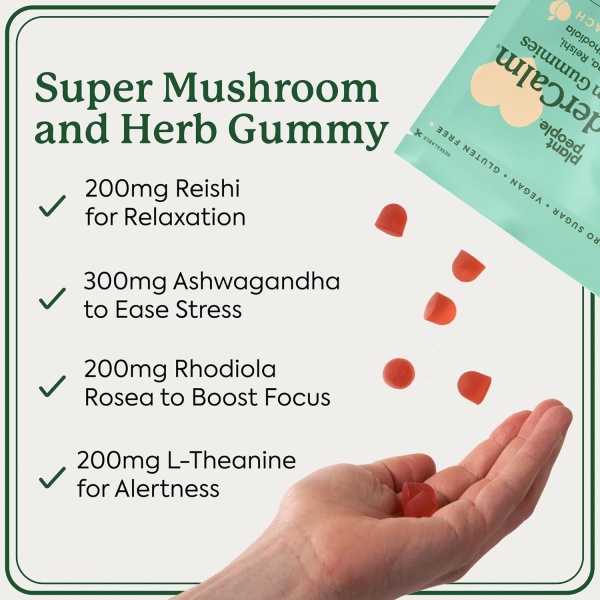 Plant People | WonderCalm Ashwagandha Gummies | 60 Gummies - Image 4