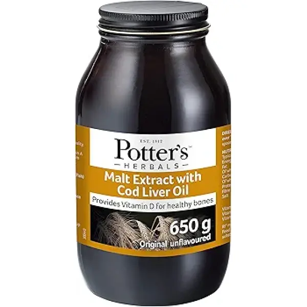 Potter's Malt Extract & Cod Liver Oil | 650g Herbal Supplement - Image 2