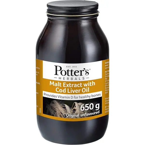 Potter's Malt Extract & Cod Liver Oil | 650g Herbal Supplement