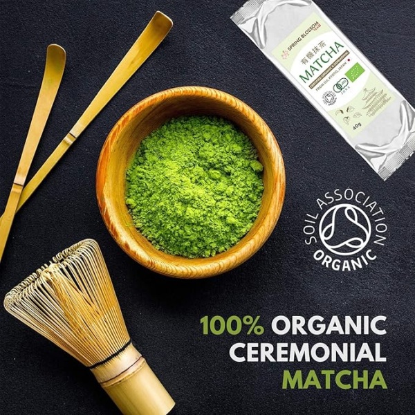 ⁦Organic Japanese Matcha Green Tea Powder – Ceremonial Grade from Uji, Kyoto 80g (40g Tin + 40g Refill)⁩ - الصورة ⁦3⁩