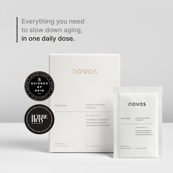 NOVOS Core | All-In-One Longevity Formulation 12 longevity ingredients, 1 powerful mix 6.9 grams.