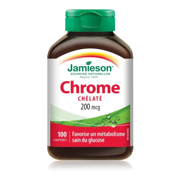 Jamieson Chelated Chromium 200 mcg 100 tablets - Image 2