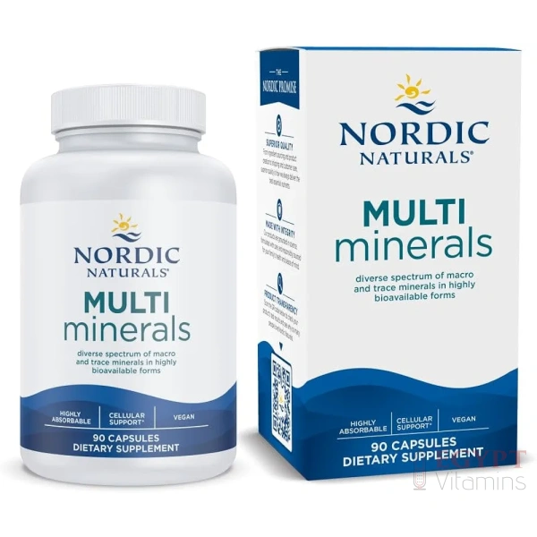 Nordic Naturals Multi Minerals | 11 Essential Minerals | 90 Vegan Capsules