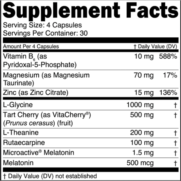 Transparent Labs Sleep & Recovery – Natural Sleep Aid & Muscle Recovery – 120 Capsules - Image 2
