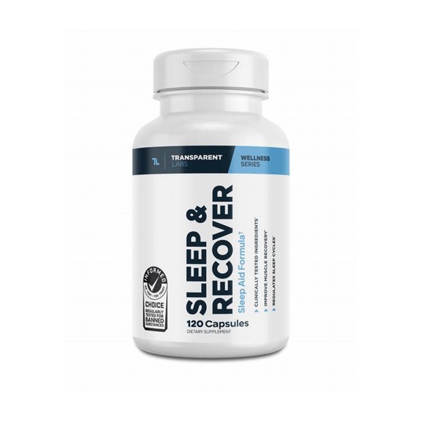 Transparent Labs Sleep & Recovery – Natural Sleep Aid & Muscle Recovery – 120 Capsules